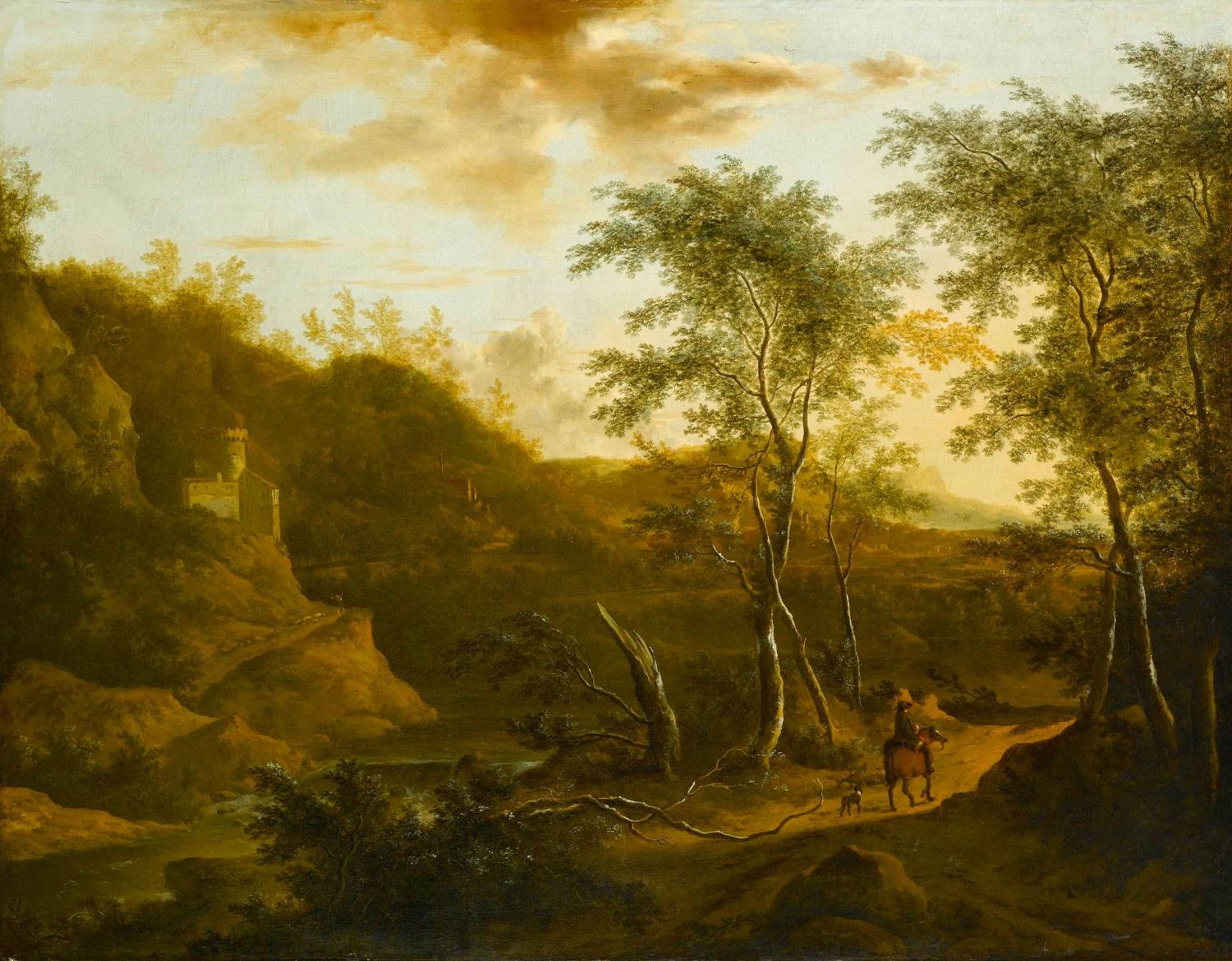 Paysage fluvial boisé