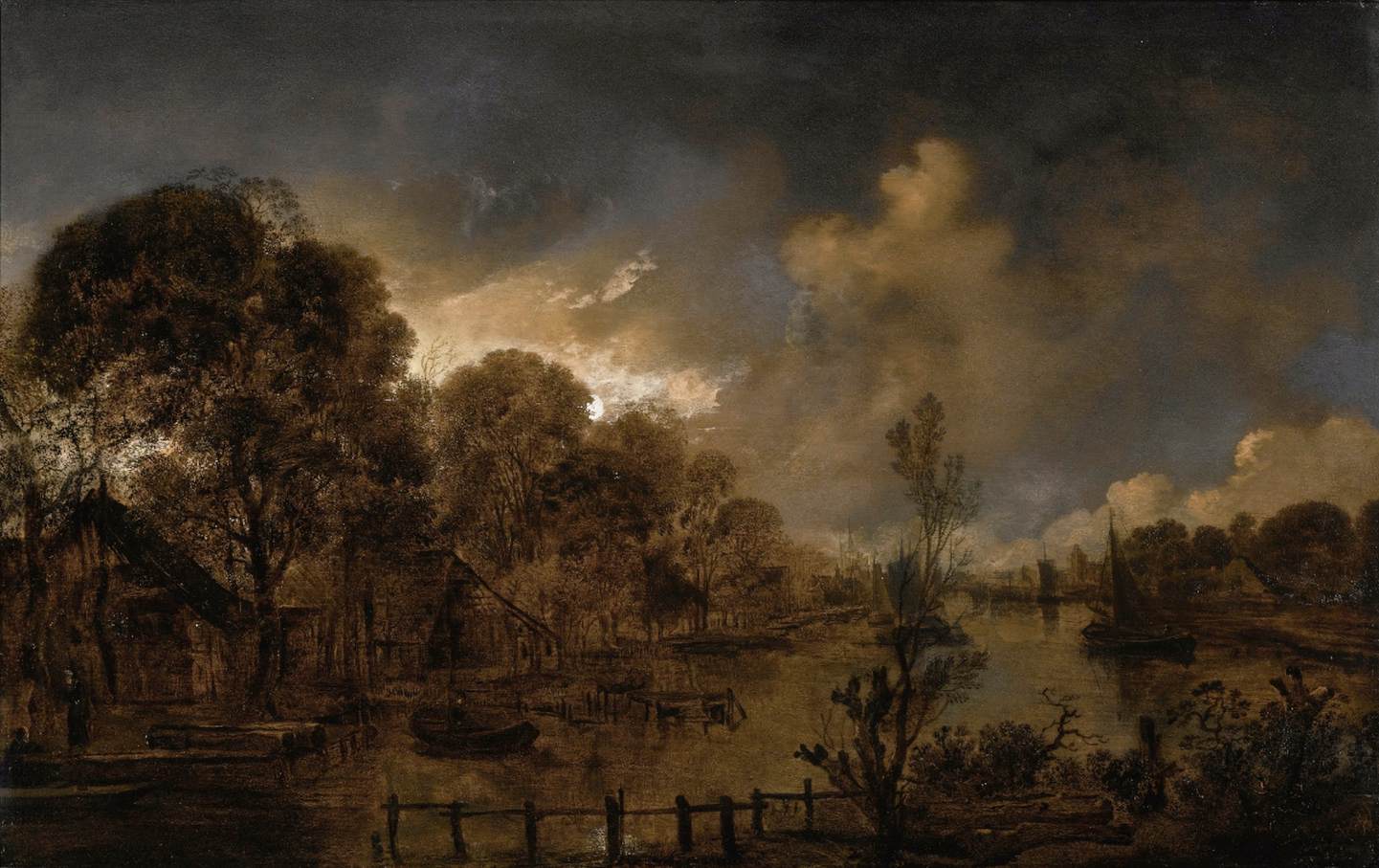 Un canal au clair de lune