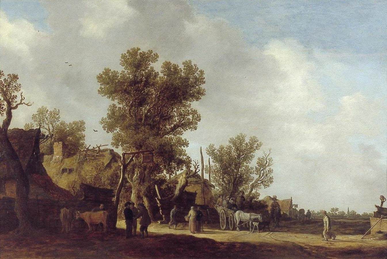 Fermes sur une route de campagne