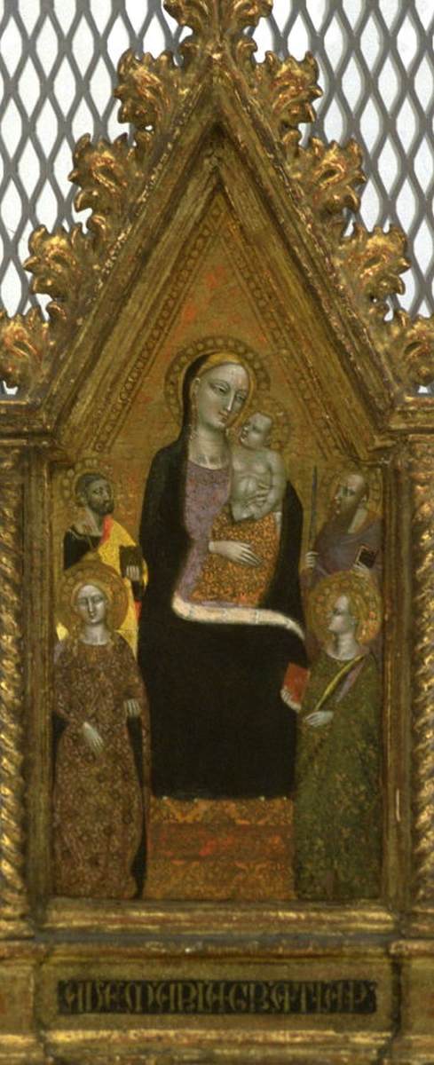Vierge à l'Enfant en majesté entourée de saints