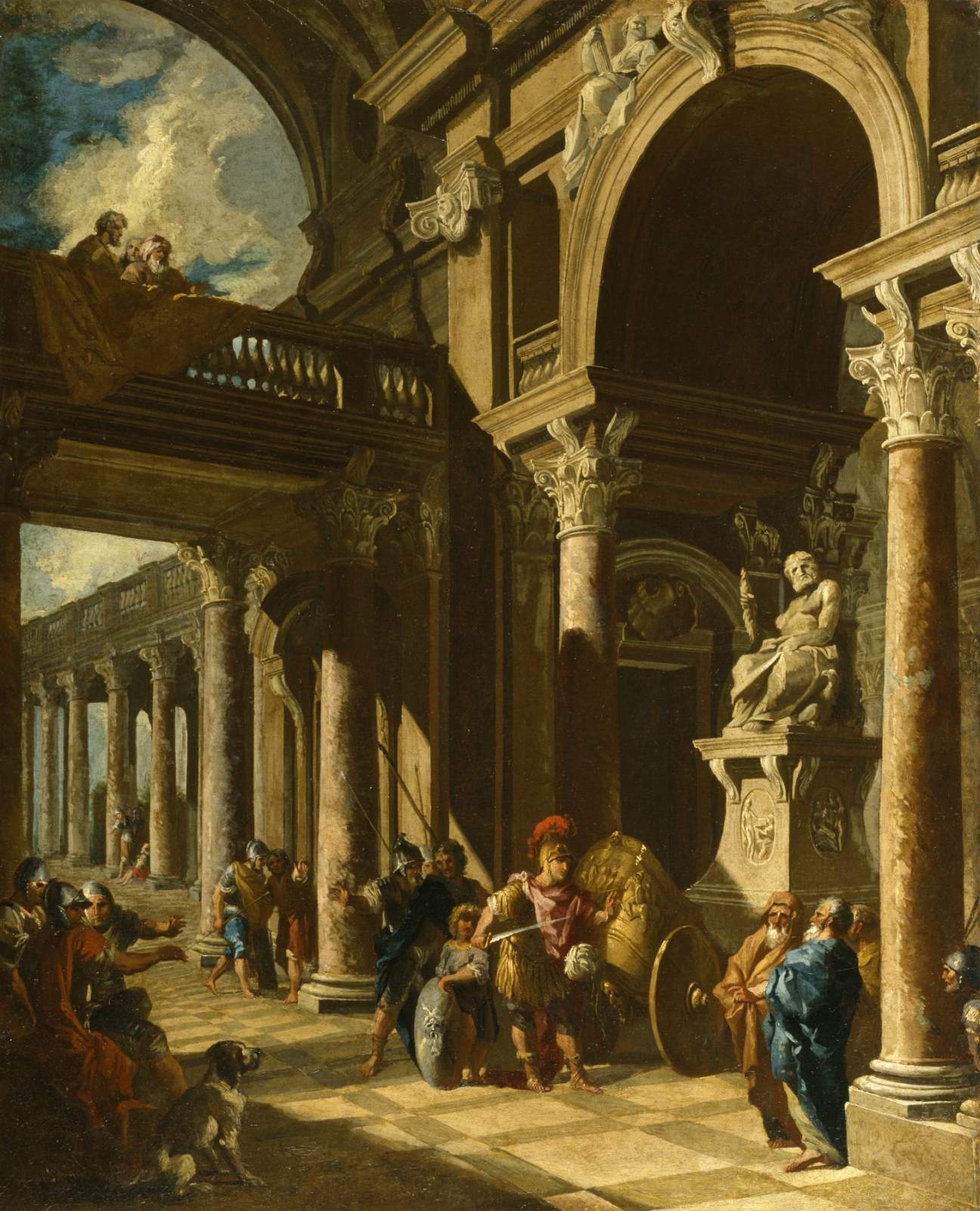 Alexandre le Grand tranchant le nœud gordien