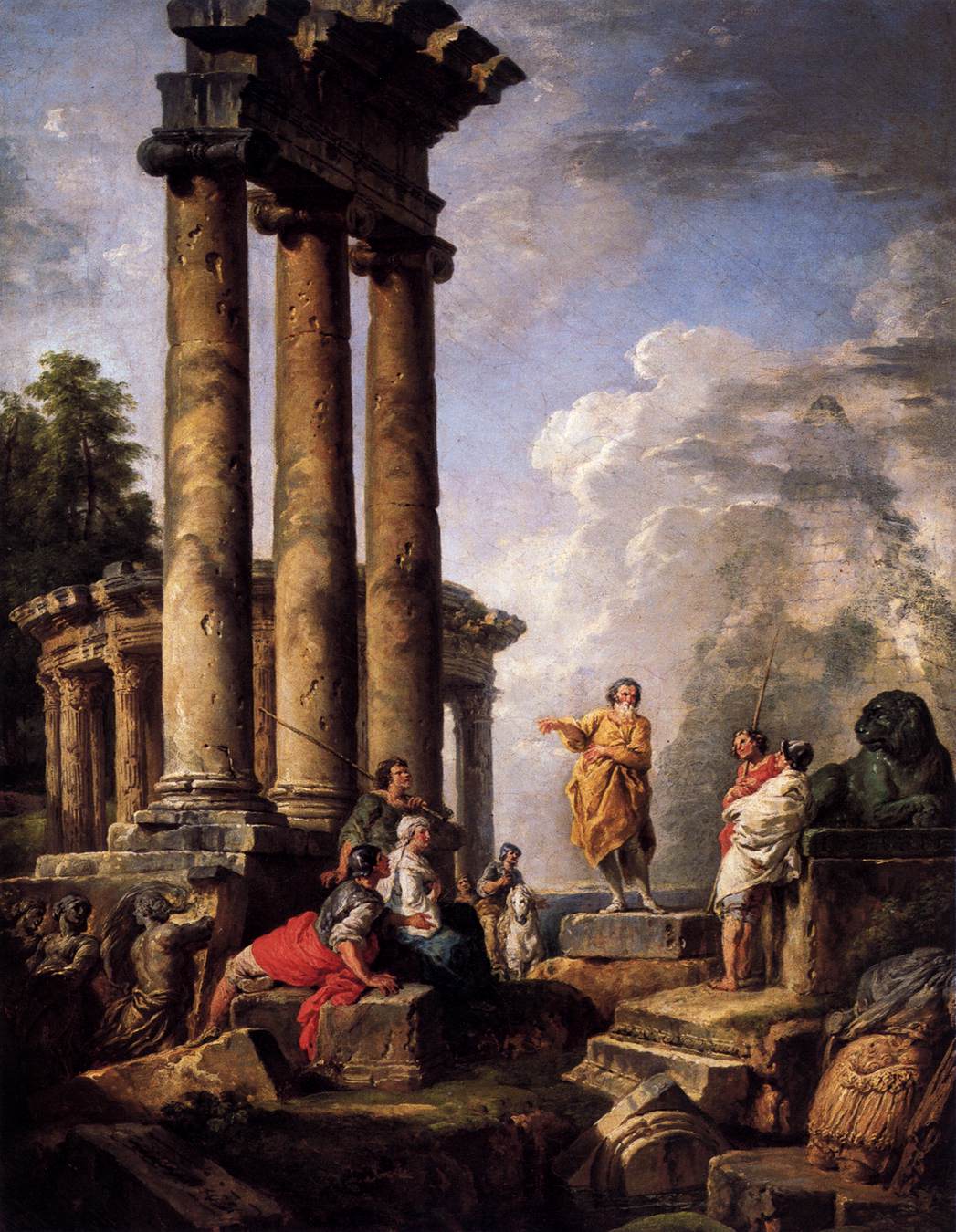 Ruines avec Saint Paul prêchant