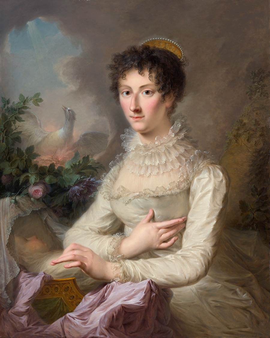 Portrait d'une dame avec son nourrisson