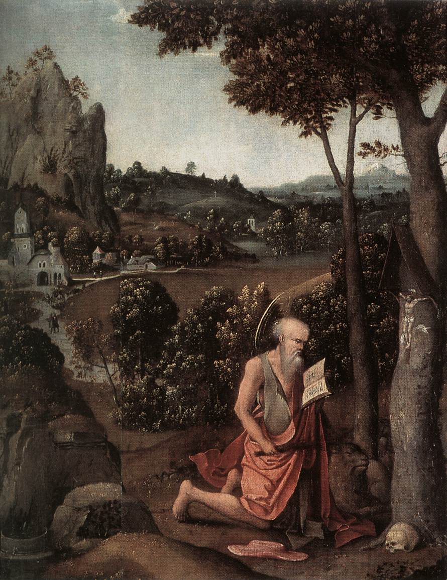 Paysage rocheux avec Saint Jérôme