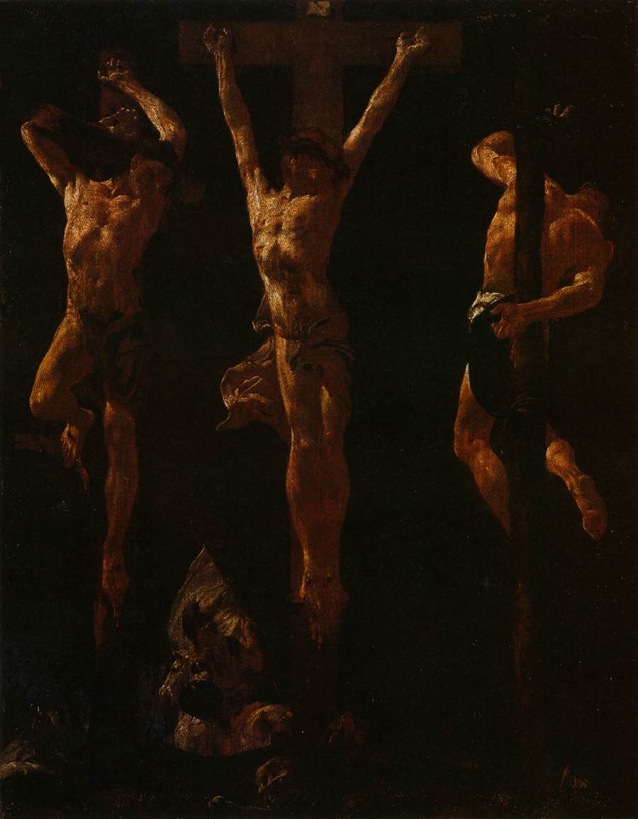 Le Christ crucifié entre les deux larrons