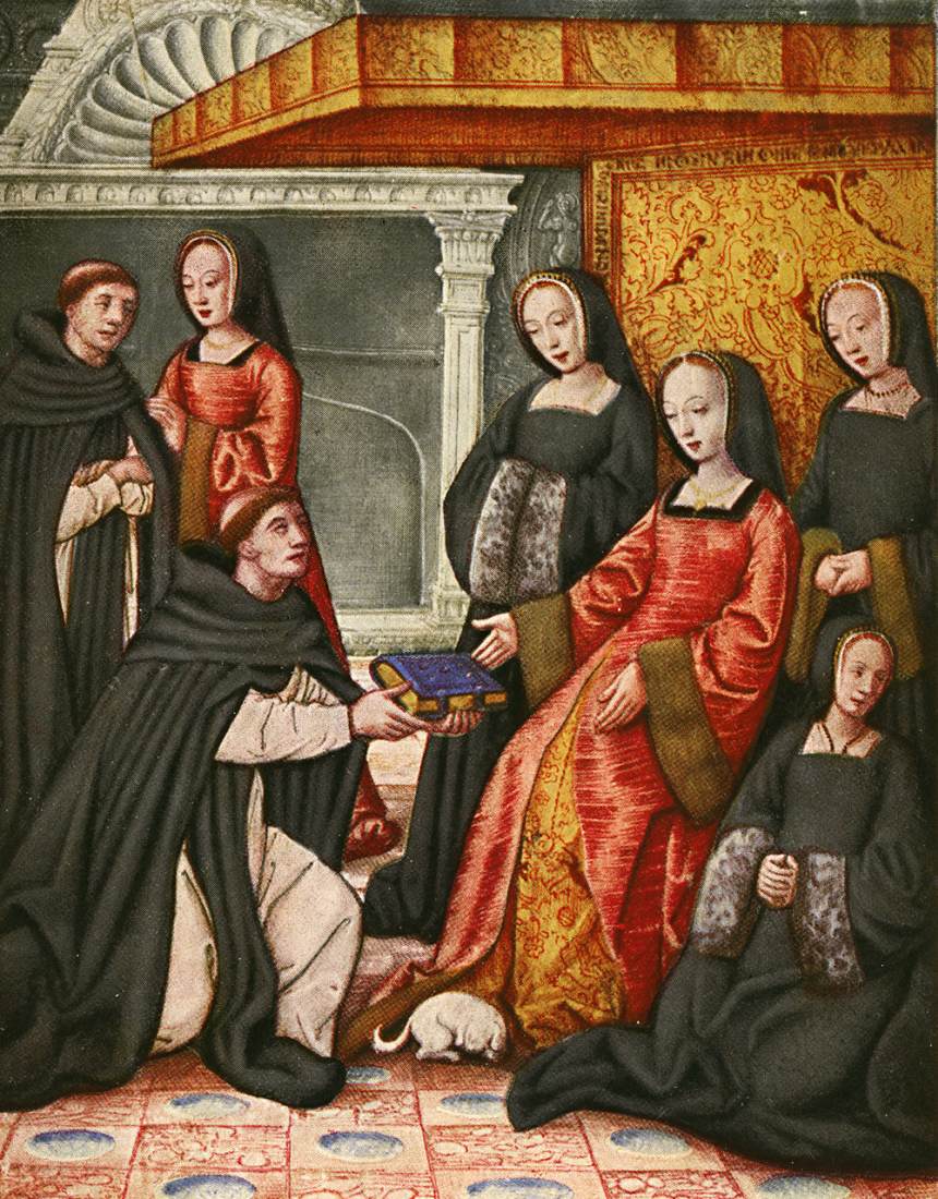 Anne de Bretagne recevant un manuscrit