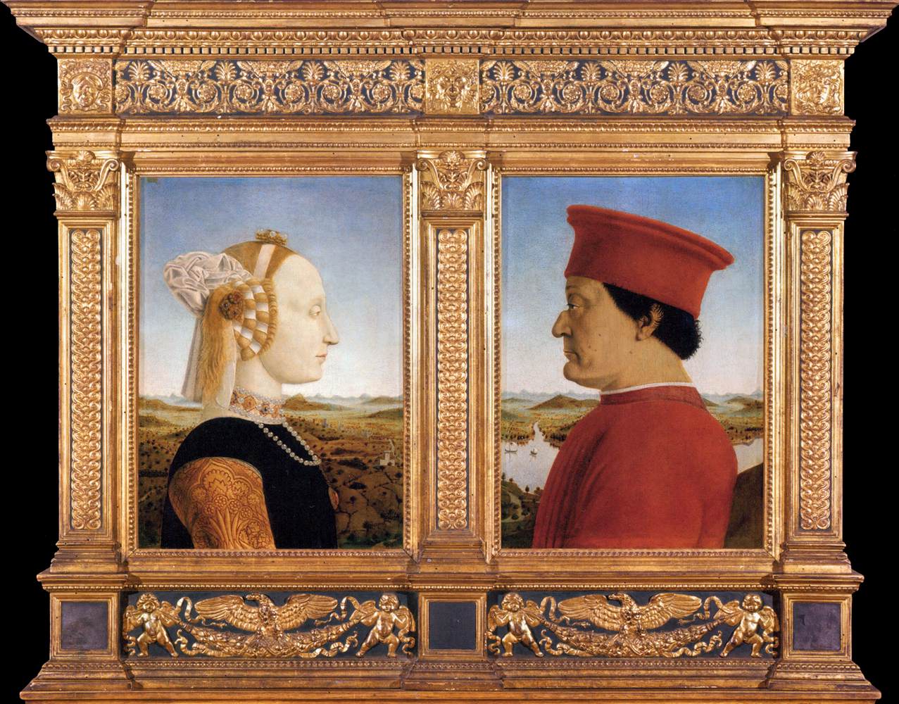 Portraits de Federico da Montefeltro et de son épouse Battista Sforza