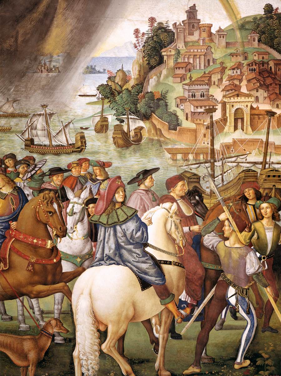 No. 1: Enea Piccolomini part pour le concile de Bâle (détail)