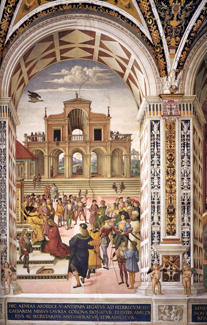 No. 3: Frédéric III couronnant Enea Silvio Piccolomini d'une couronne de lauriers