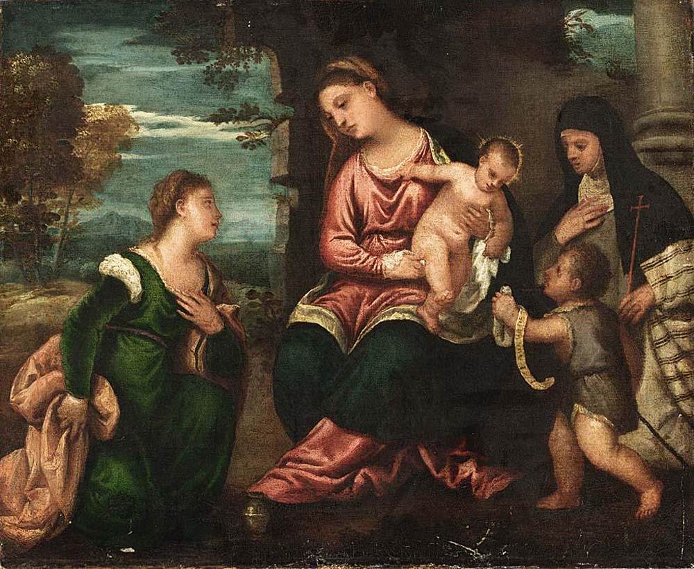 Vierge à l'Enfant avec des saints