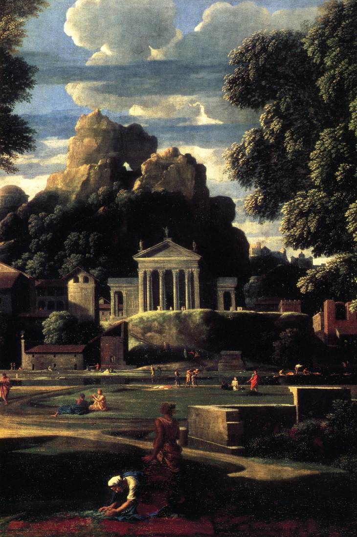 paysage avec the Gathering of the Ashes of Phocion by his Widow (detail)