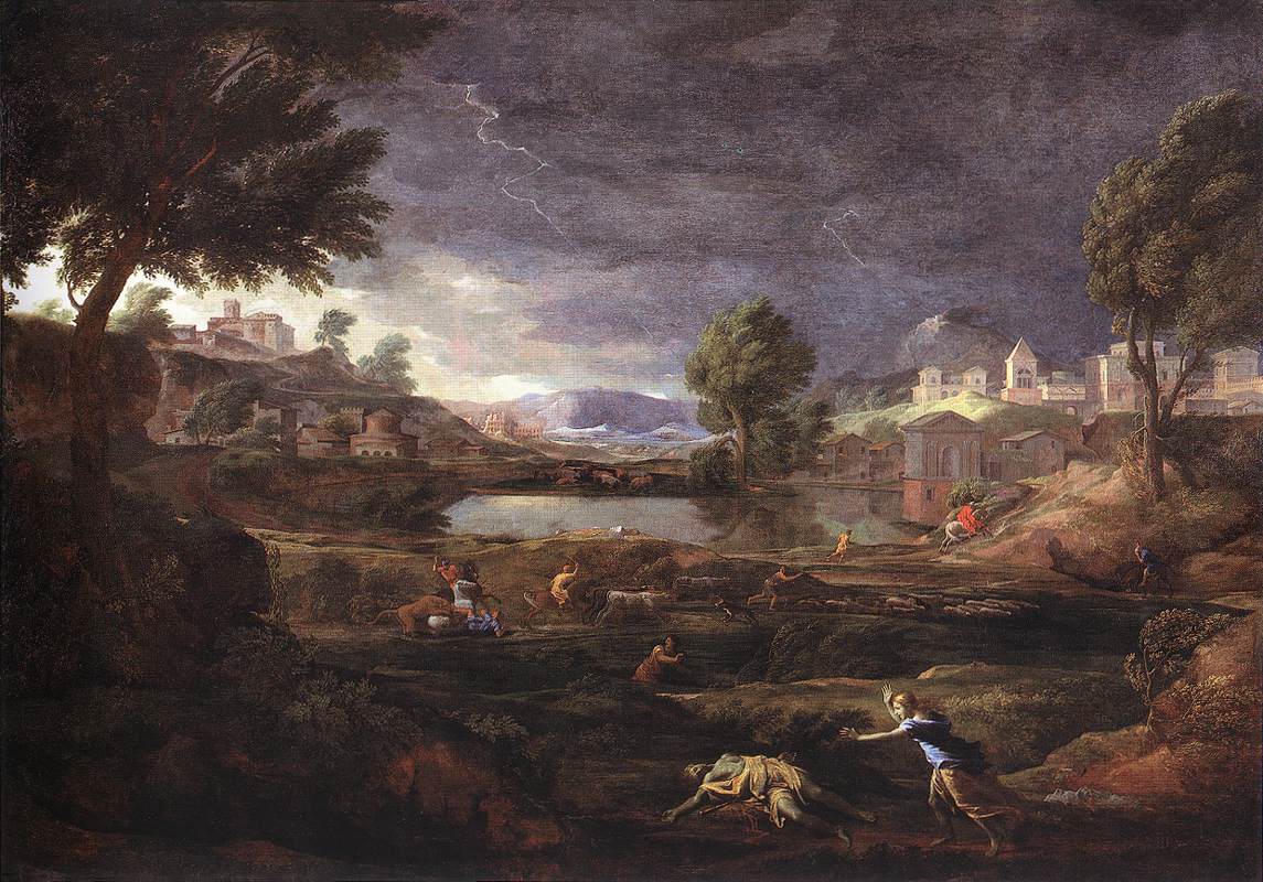 Paysage orageux avec Pyrame et Thisbé