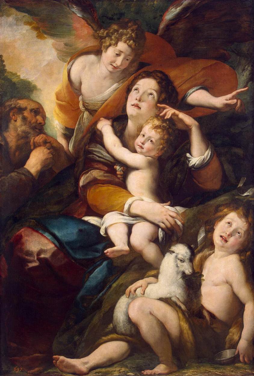 Sainte Famille avec Jean-Baptiste et un ange