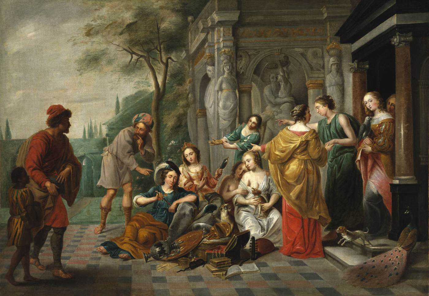 Achille avec les filles de Lycomède