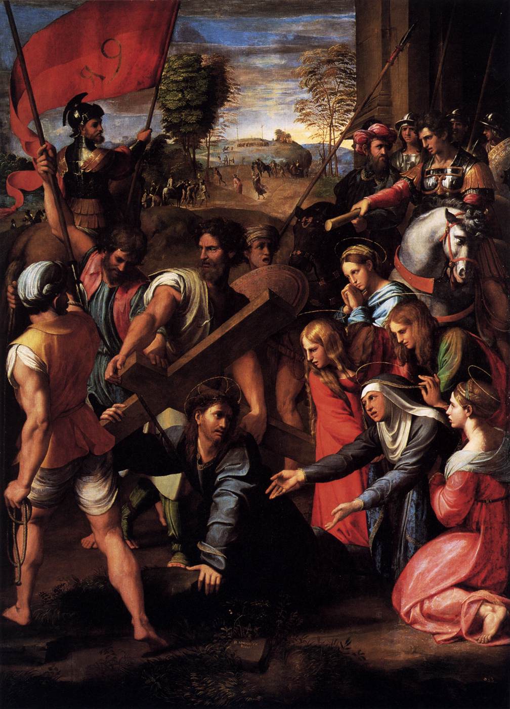Le Christ tombe en chemin vers le Calvaire