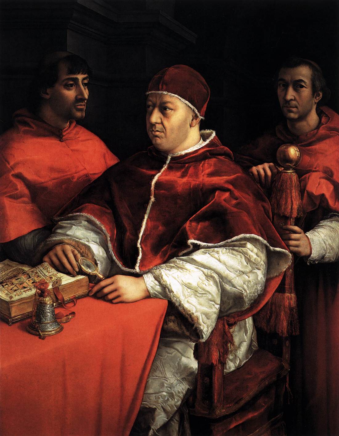 Le pape Léon X avec les cardinaux Giulio de' Medici et Luigi de' Rossi