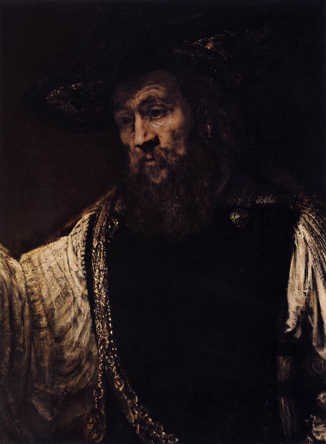 Aristote avec un buste d'Homère (détail)
