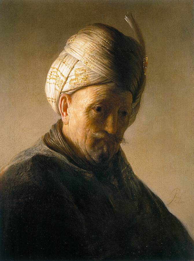 Buste d'un vieil homme au turban