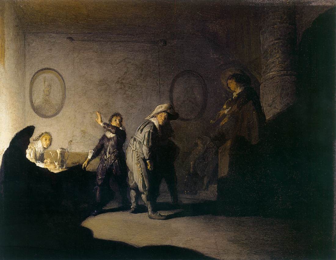 Intérieur avec personnages (La Main chaude)