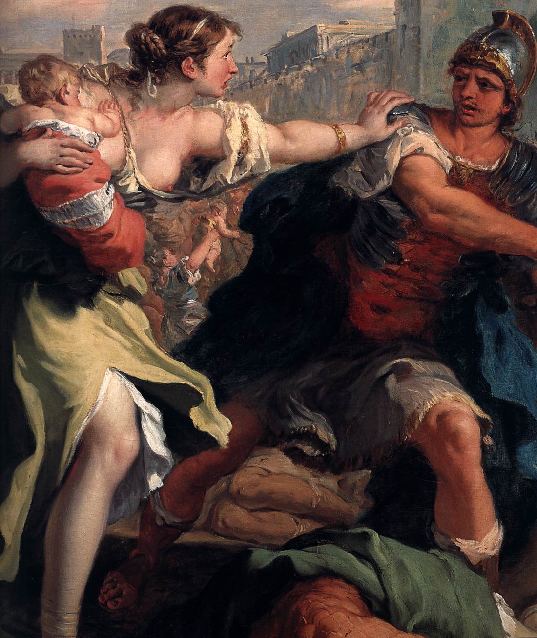 La bataille des Romains et des Sabins (détail)