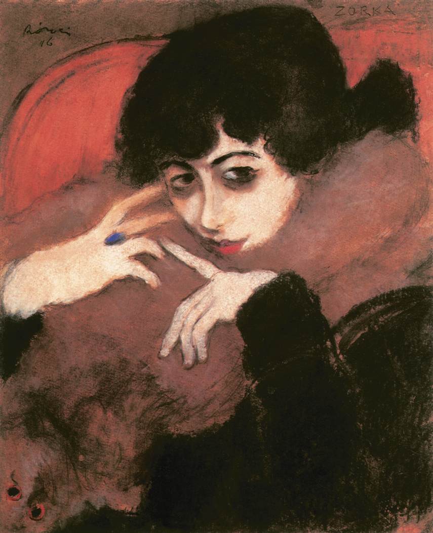 Fille grelottante à l'anneau bleu