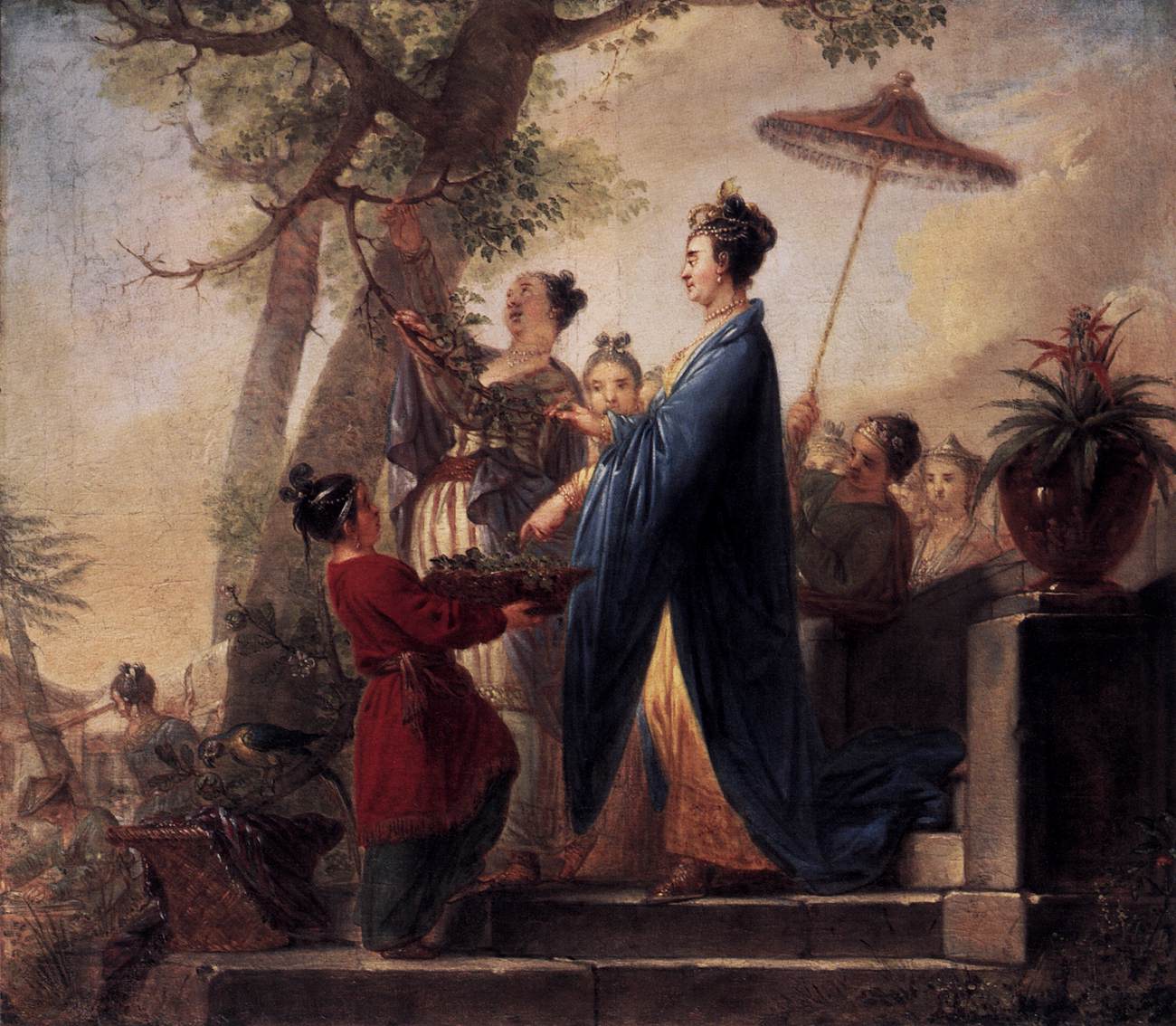 L'Impératrice de Chine cueillant des feuilles de mûrier