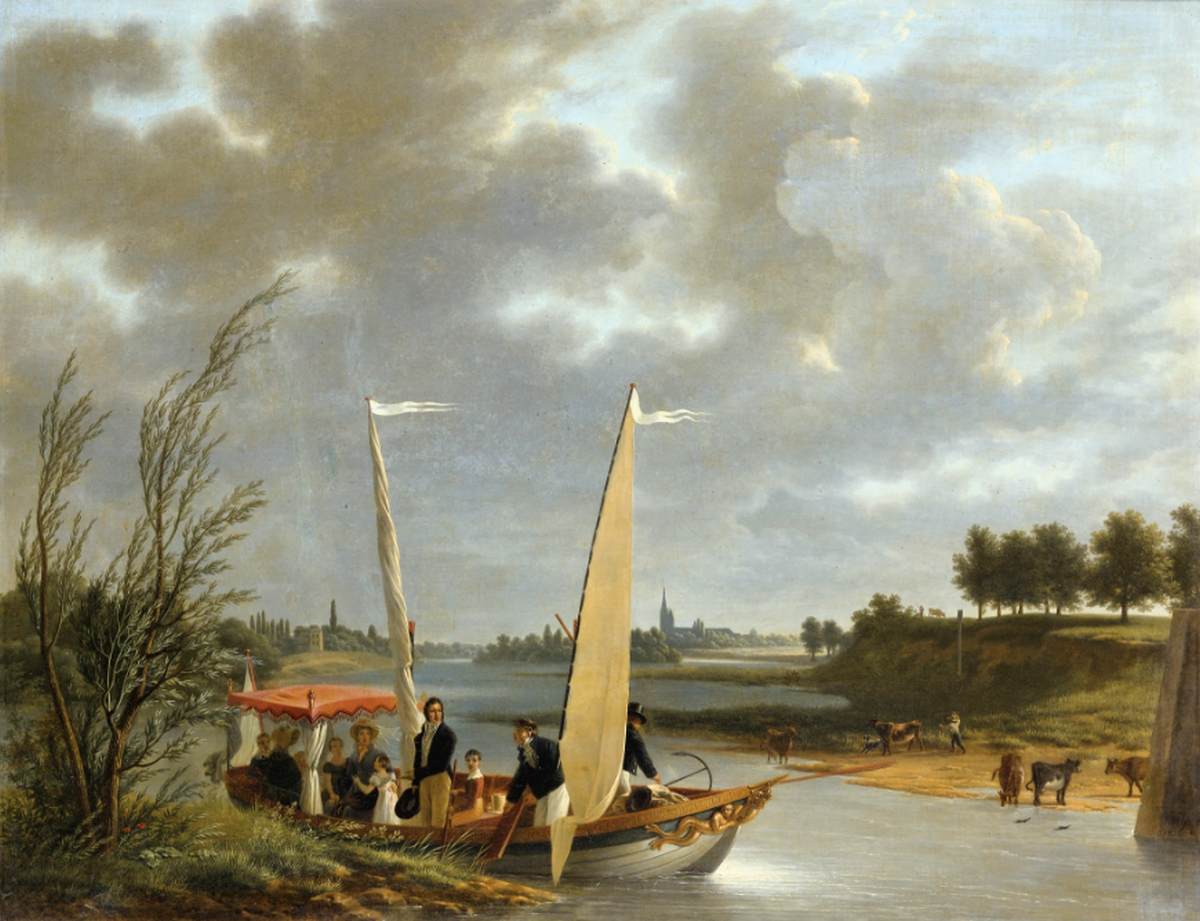 Louis-Philippe et sa famille sur un bateau à Neuilly
