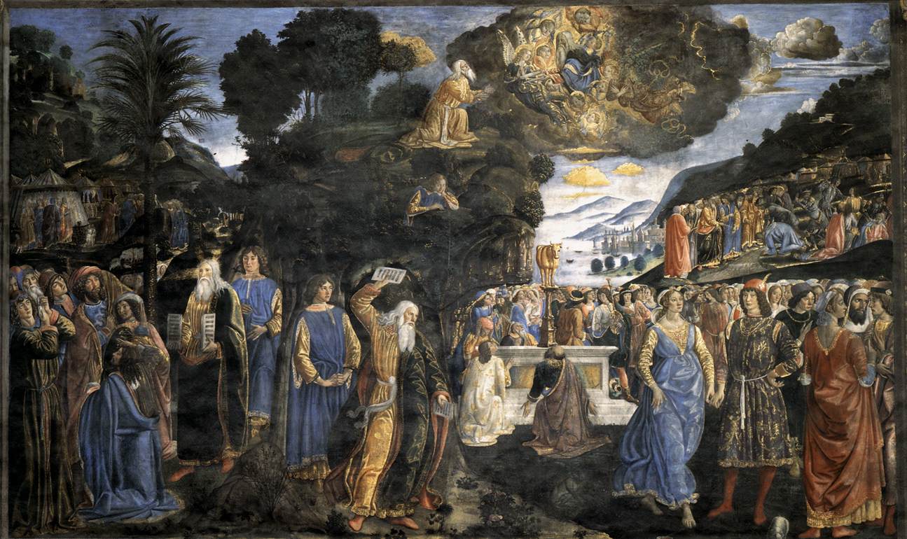Tables de la Loi avec le veau d'or