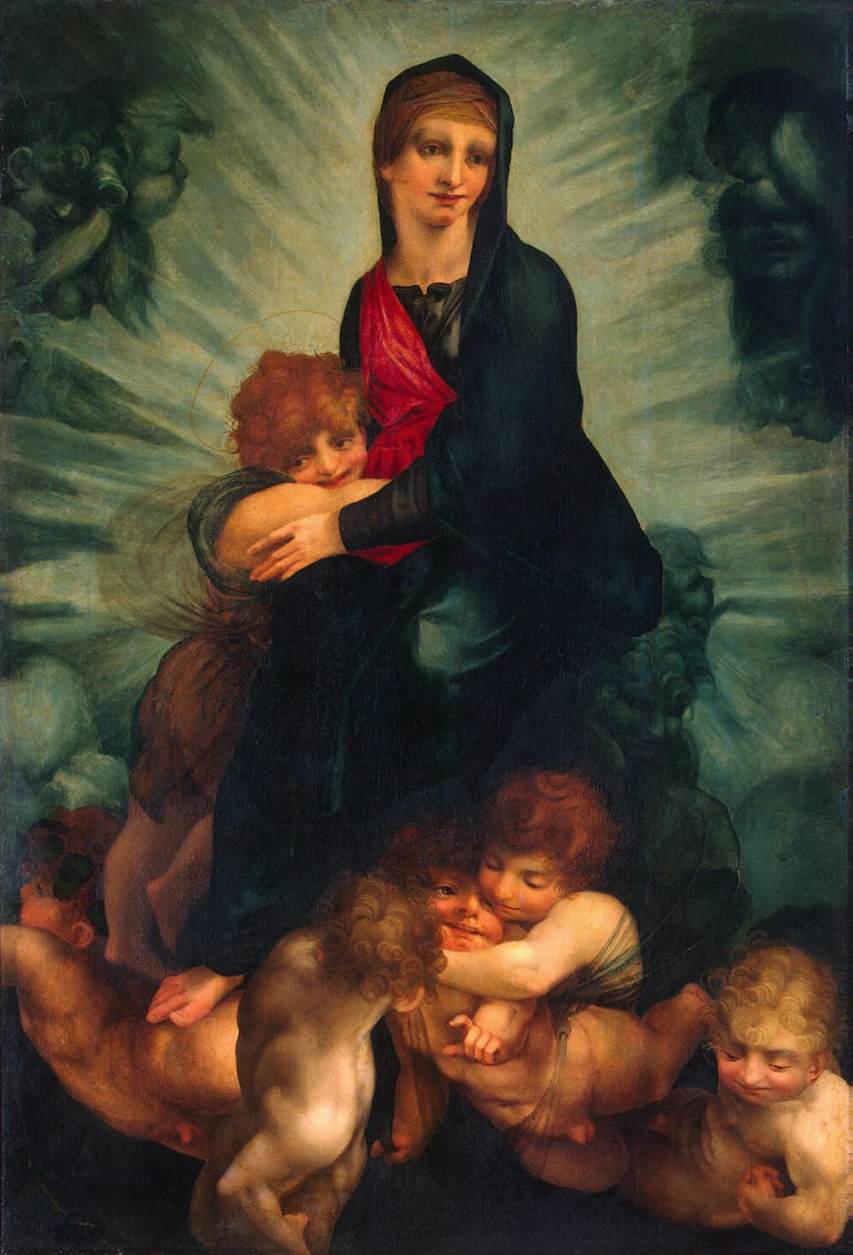 Vierge à l'Enfant avec des putti