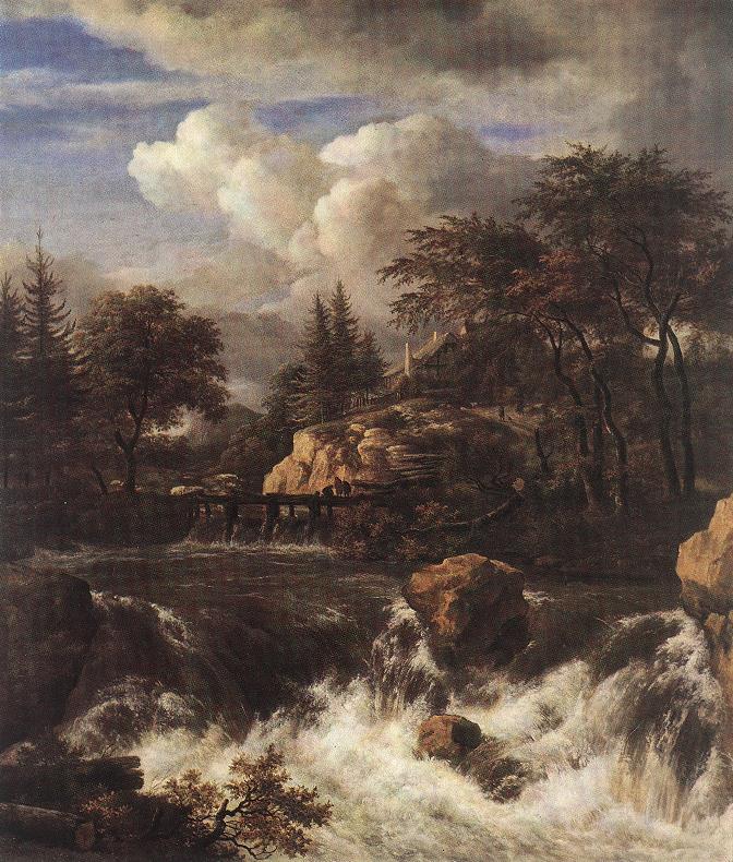 Cascade dans un paysage rocheux