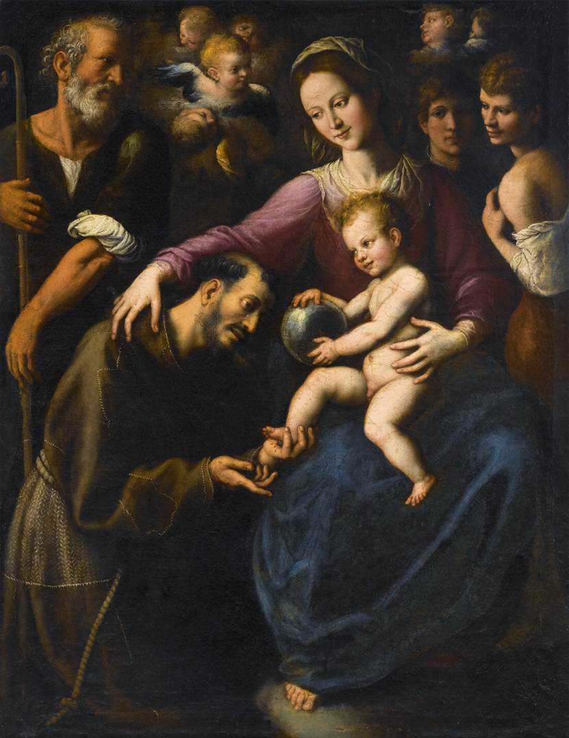La Sainte Famille avec saint François d'Assise
