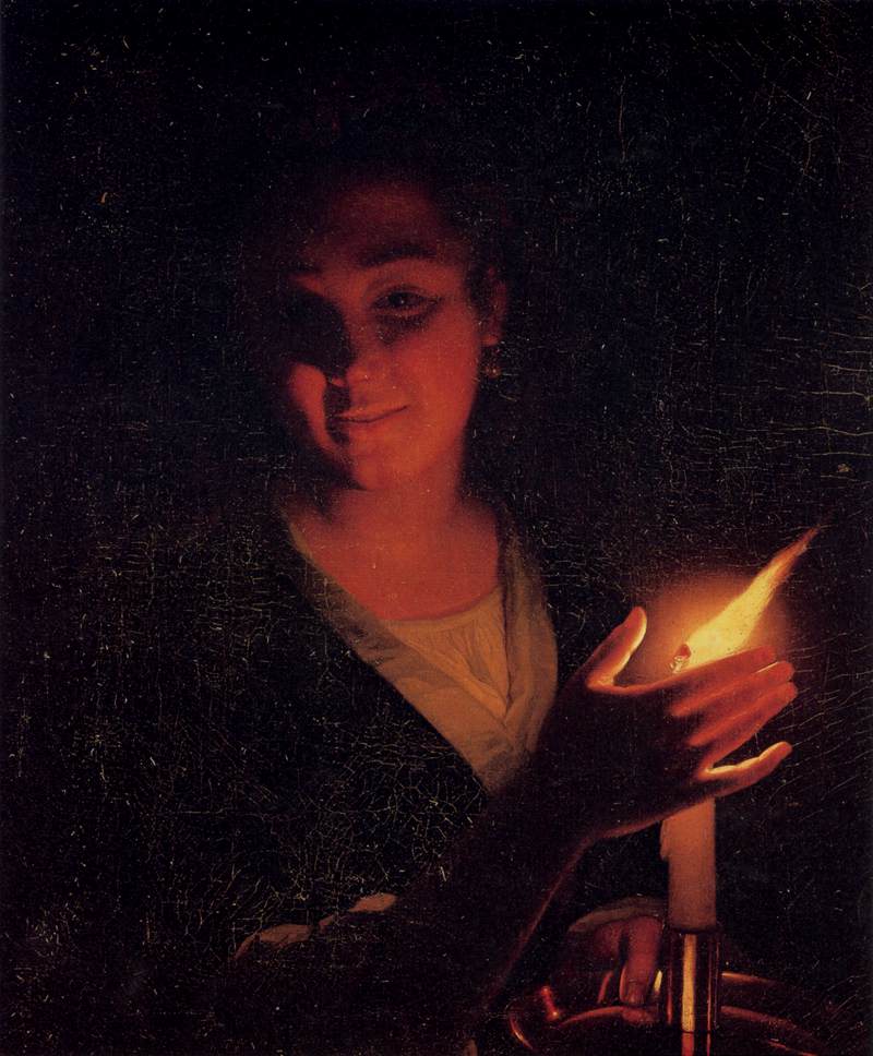 Jeune fille à la bougie