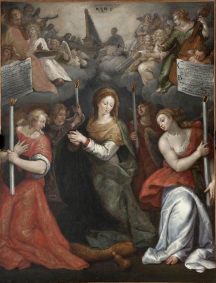 La Vierge et les anges chantant le Magnificat