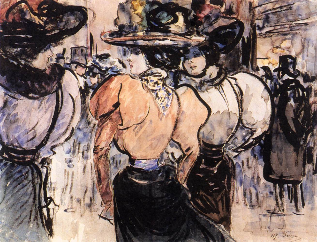 Dames élégantes dans la rue