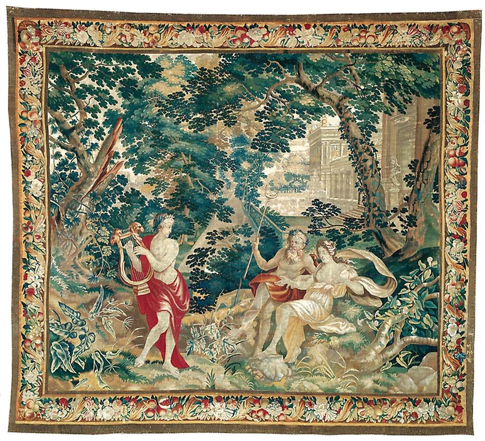 Orphée jouant de la lyre pour Hadès et Perséphone