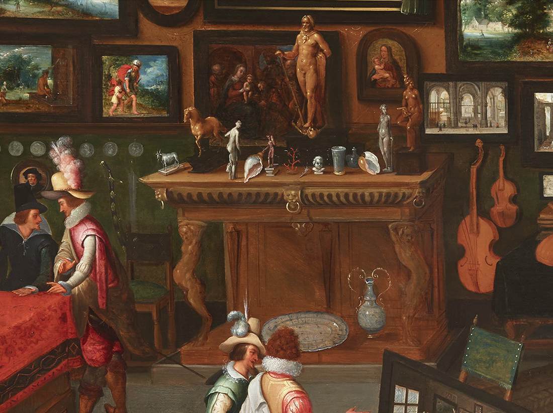 Le cabinet d'un collectionneur (détail)