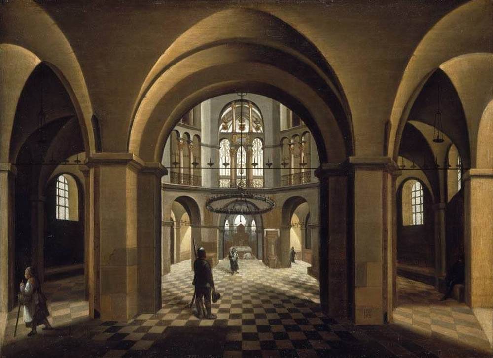 Intérieur de la chapelle palatine d'Aix-la-Chapelle
