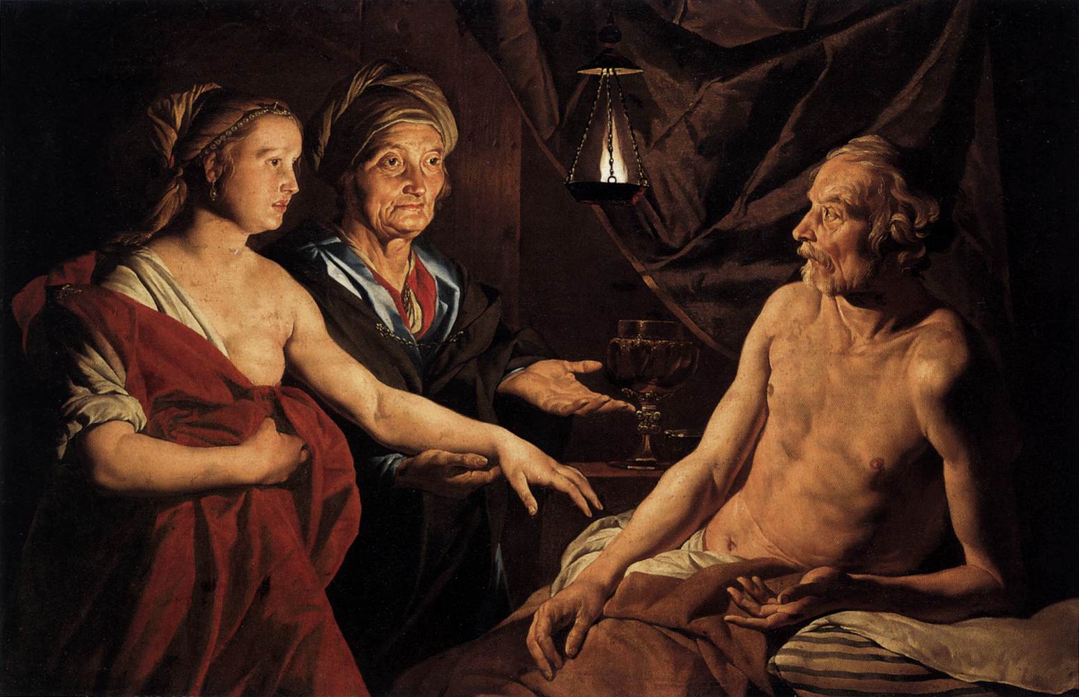 Sara conduisant Agar auprès d'Abraham