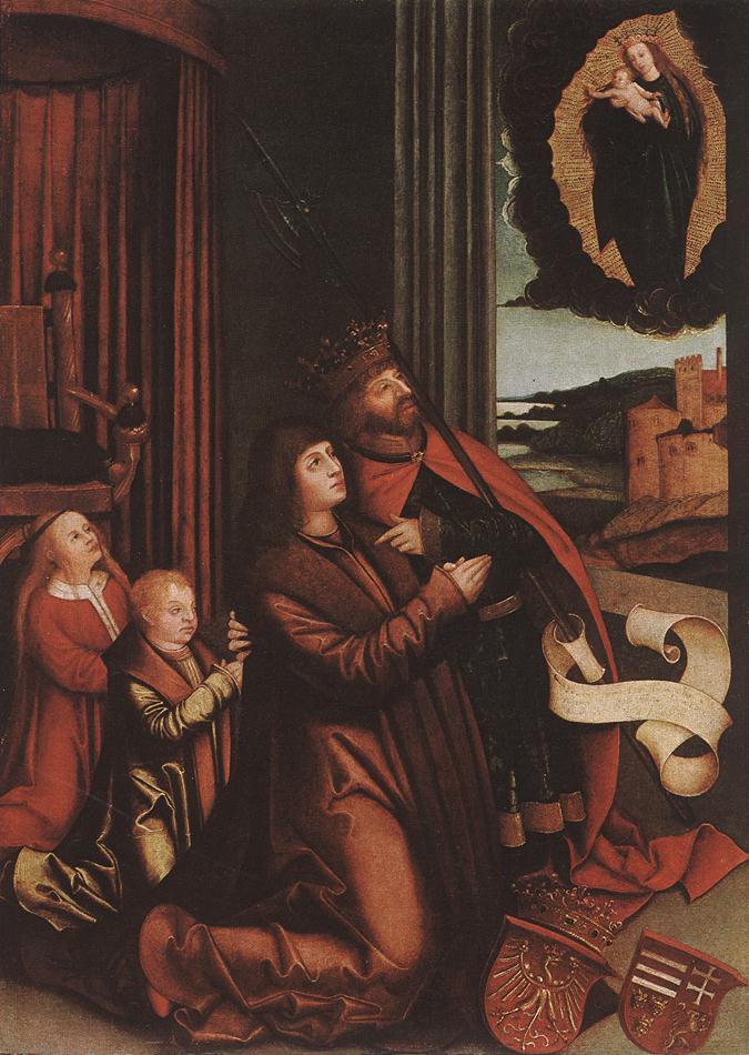 Saint Ladislas présente Wladislav II et ses fils à la Vierge