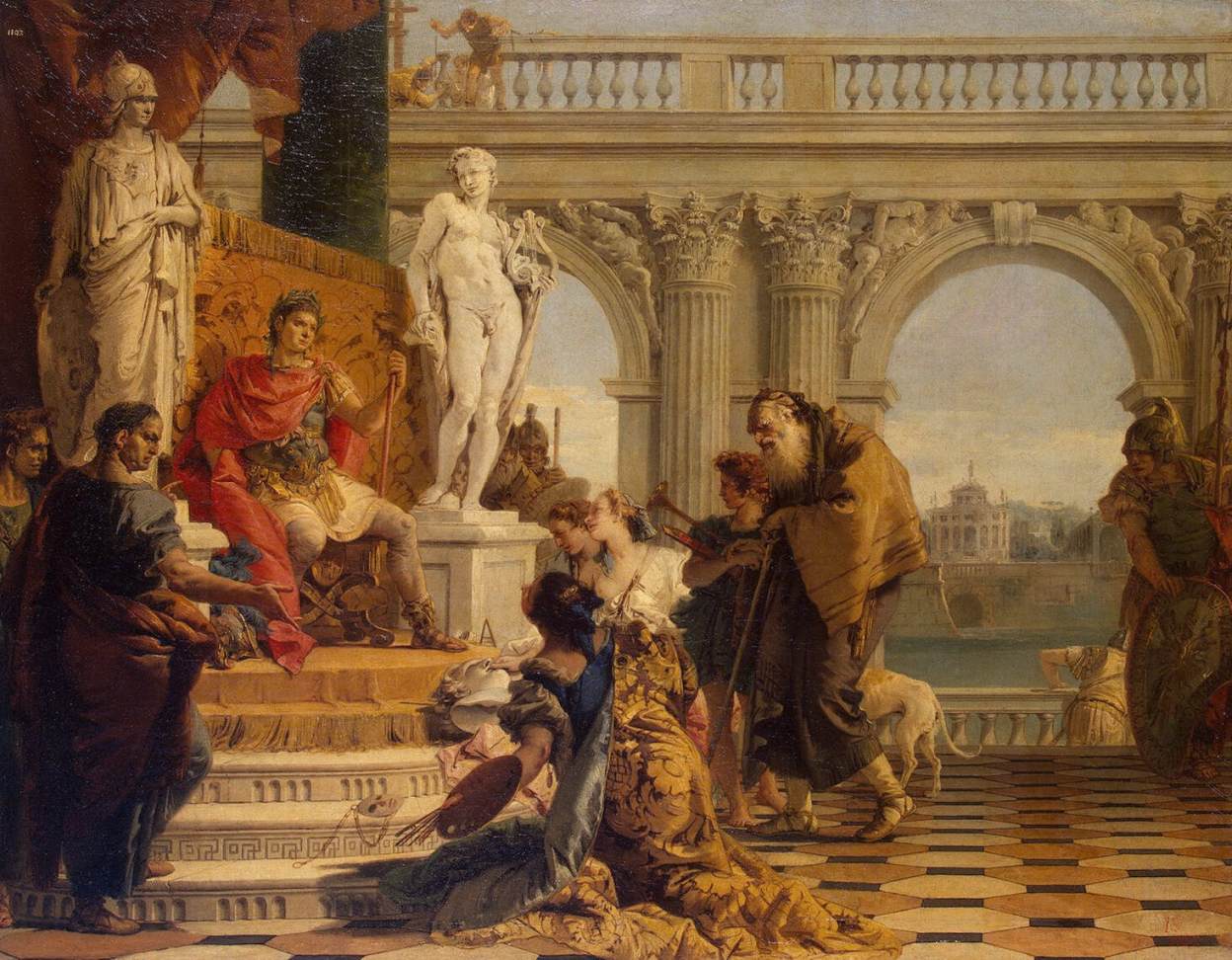 Mécène présentant les arts libéraux à l'empereur Auguste