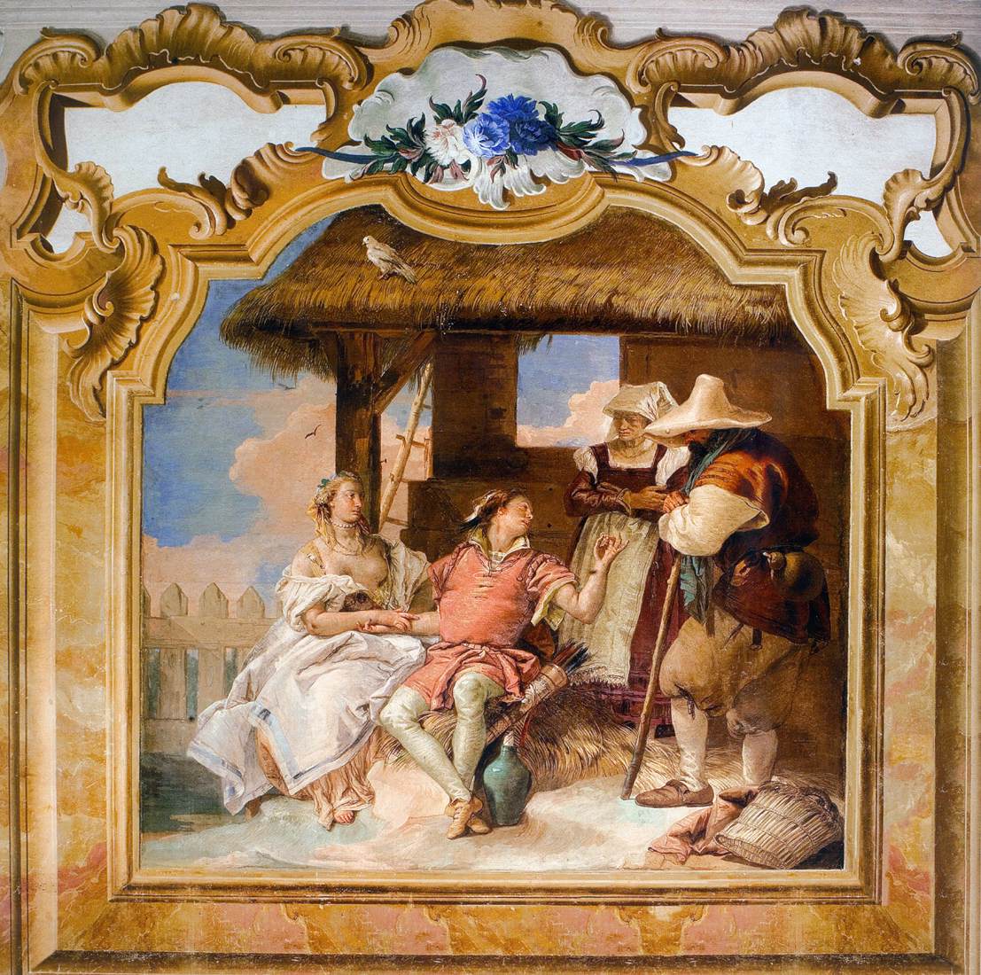 Angélique et Médor avec les bergers
