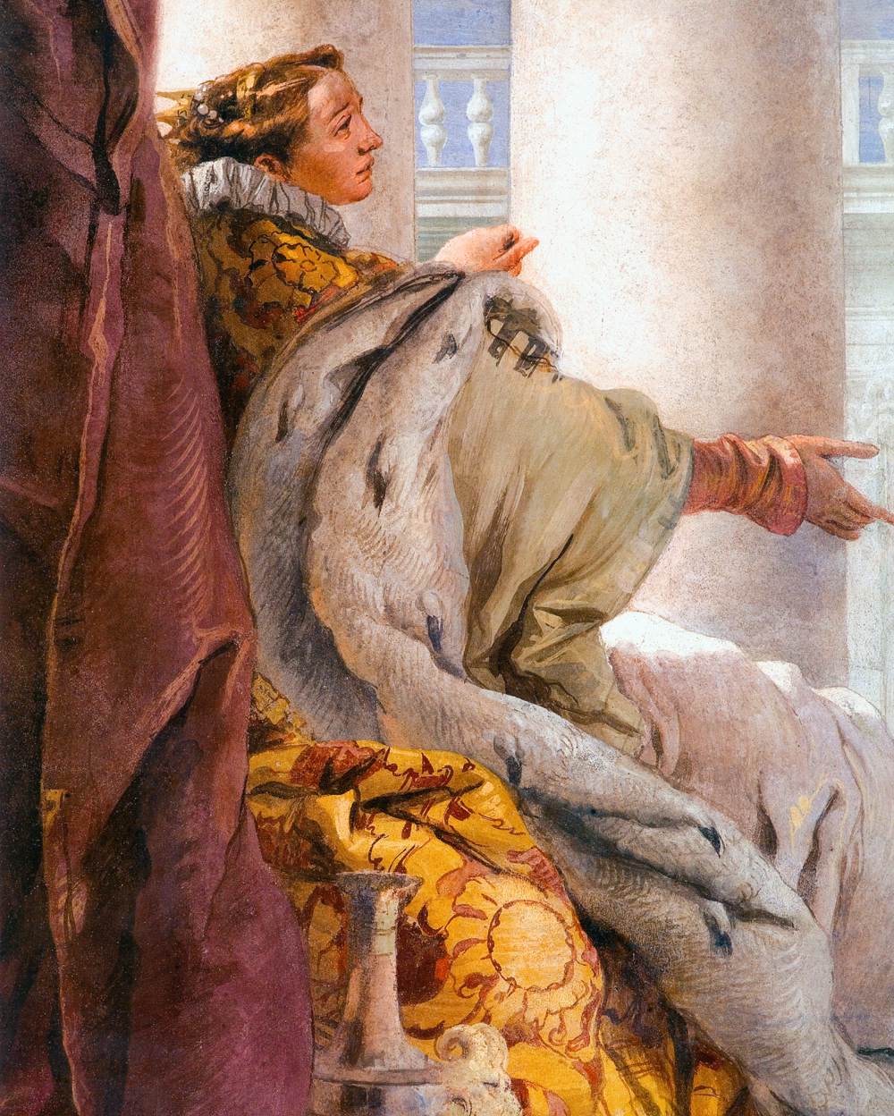 Énée présentant Cupidon déguisé en Ascagne à Didon (détail)