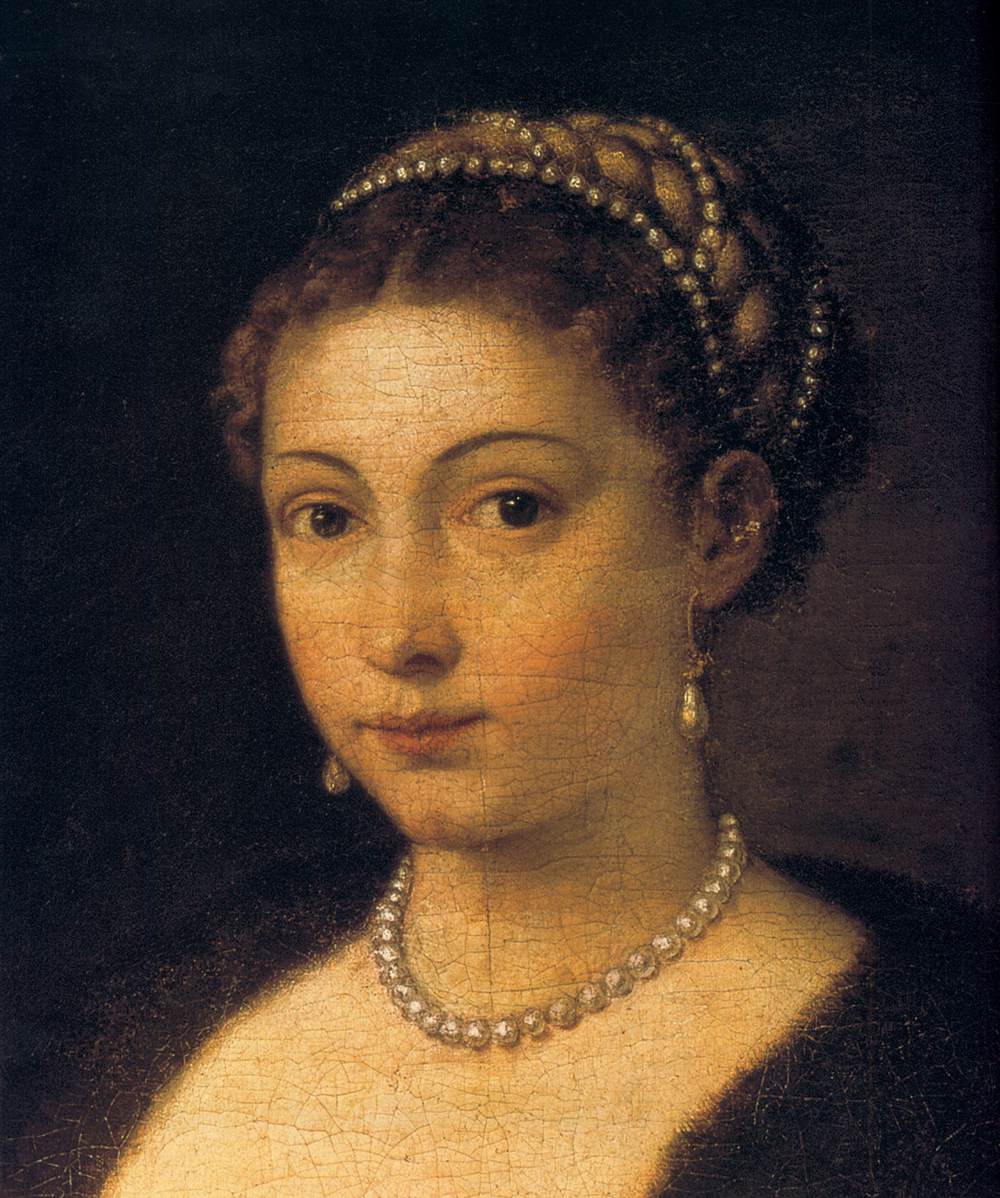 Femme en manteau de fourrure (détail)