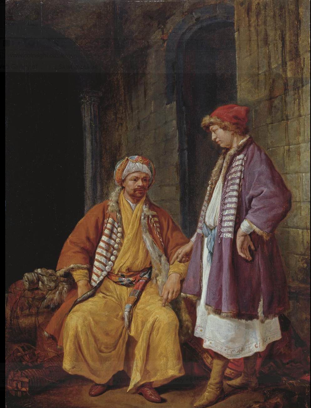 Deux marchands orientaux en conversation