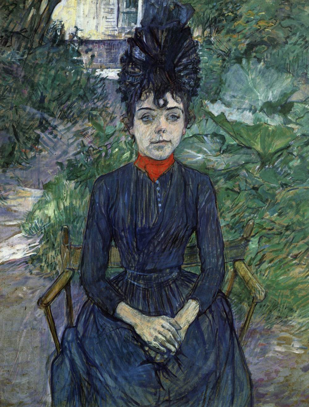 Justine Dieuhl dans le jardin du Père Forest