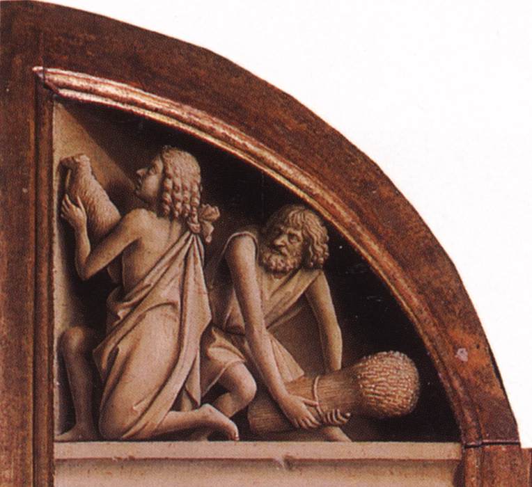 Le Retable de Gand : L'offrande d'Abel et de Caïn