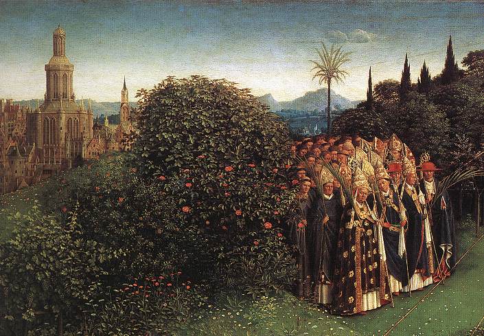 Le Retable de Gand: Adoration de l'Agneau (détail)