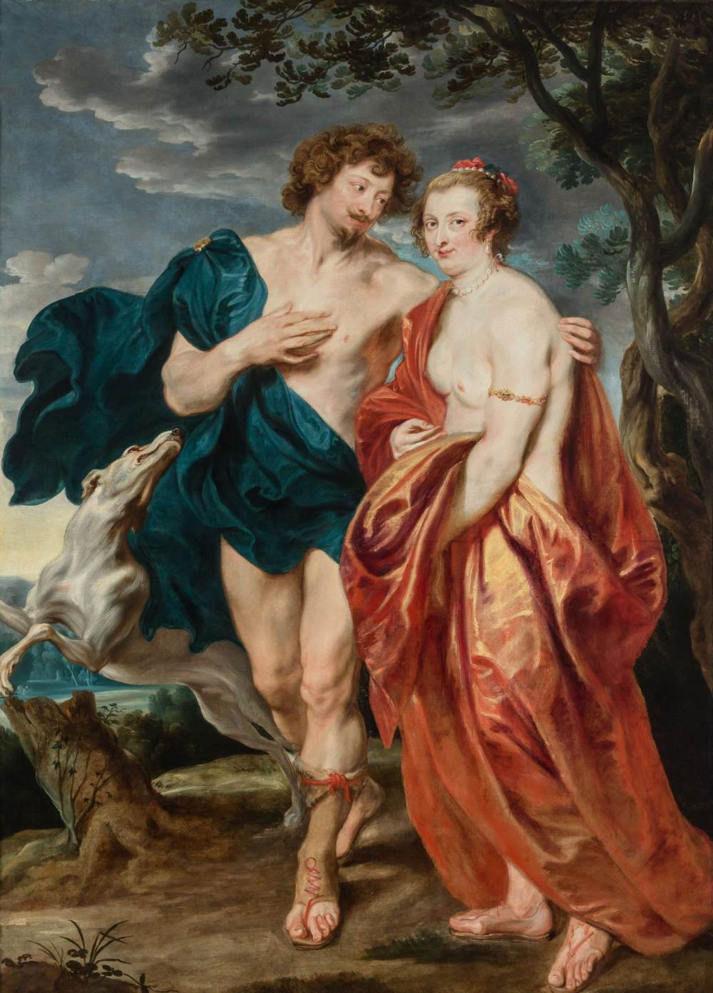 Sir George Villiers et Lady Katherine Manners dans les rôles d'Adonis et de Vénus