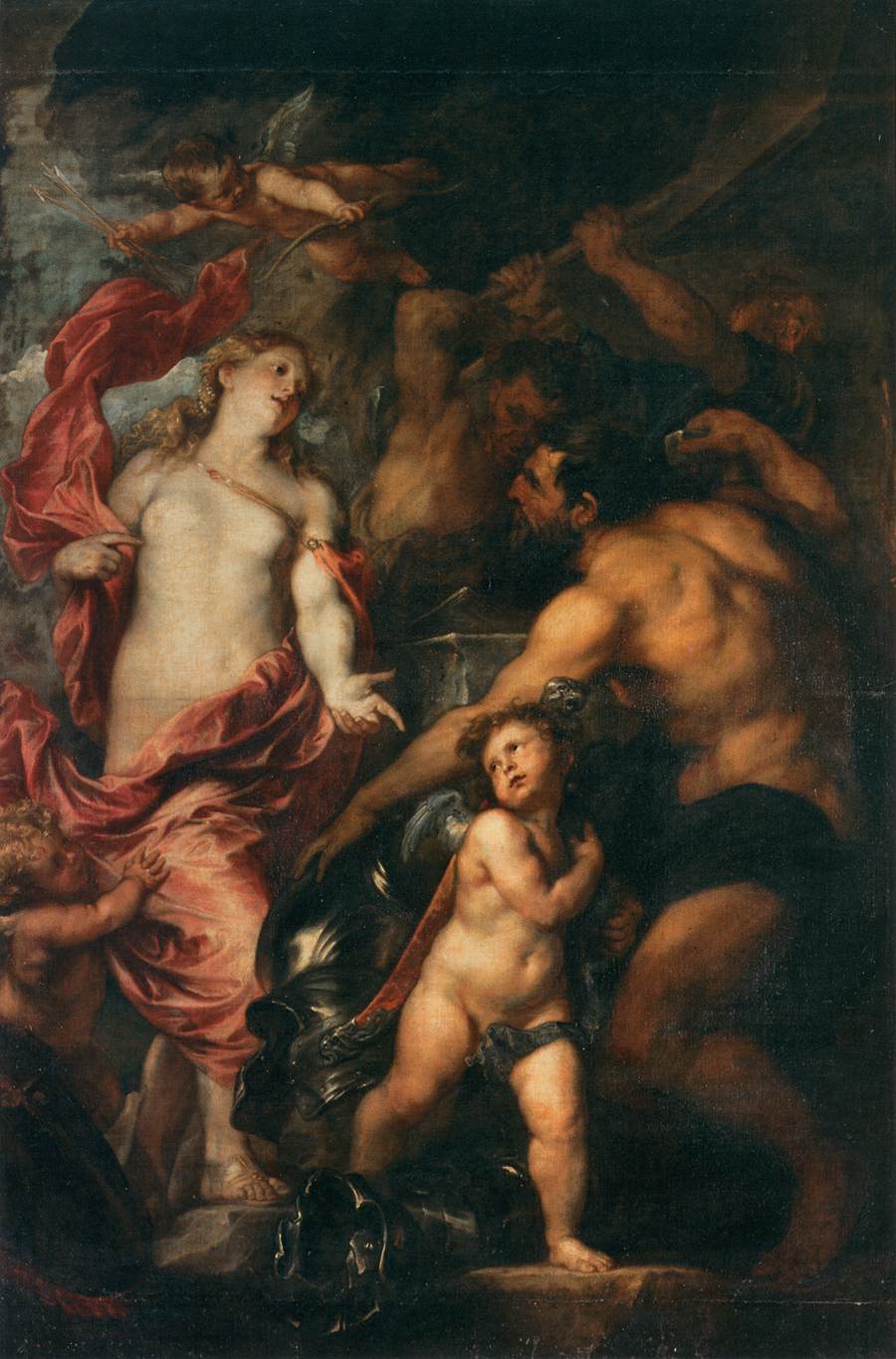 Vénus demande à Vulcain de forger des armes pour son fils Énée
