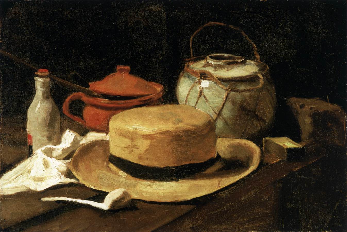 Nature morte au chapeau de paille jaune